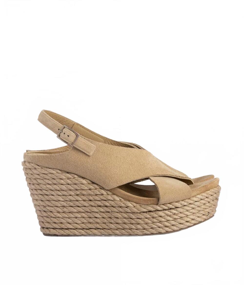 NEW PEDRO GARCIA women's donvina wedge sandal in dijon castora